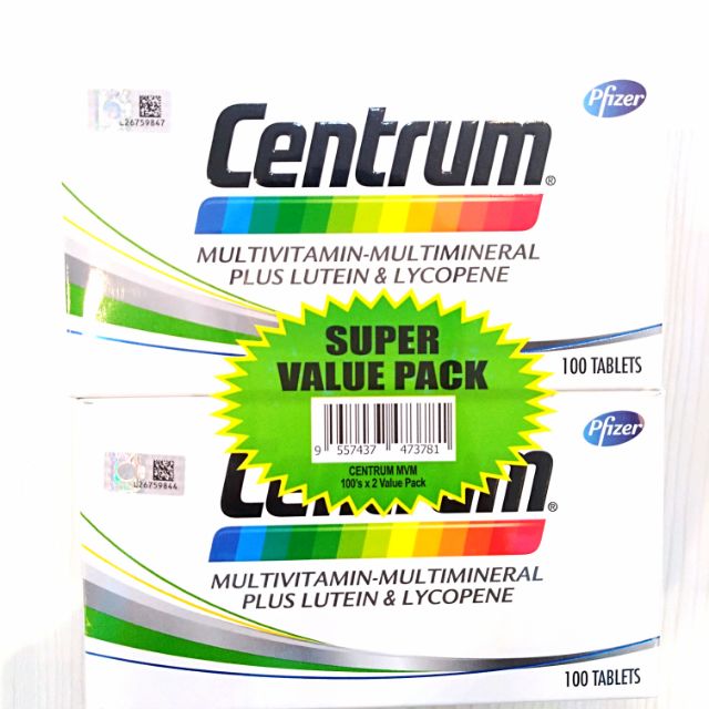 CENTRUM multivitamin mineral plus lutein and lycopene Tablets 2X100S