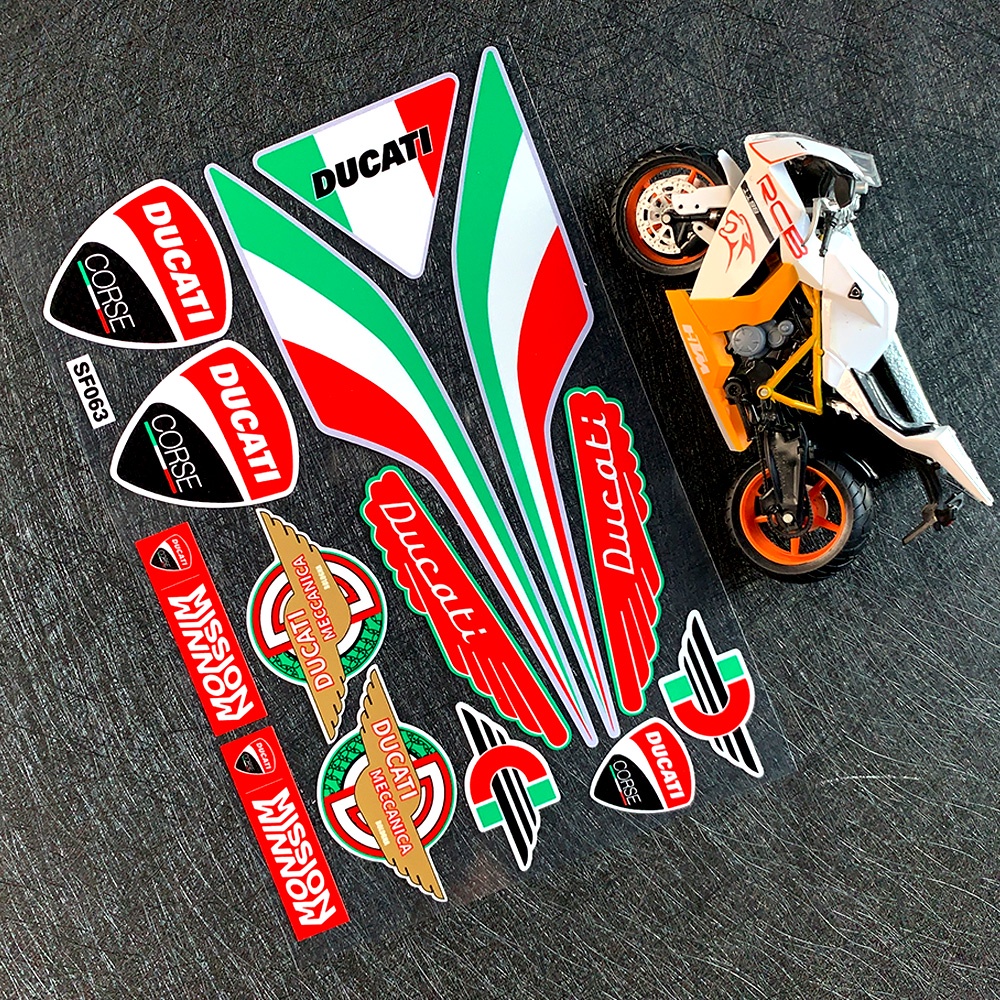 Bumper Car Parts XENITE Ducati Corse 3D Gel Sticker - Motorcycle Helmet Emblem Decal Logo Motorcycle Helmet Emblems - Foto 5