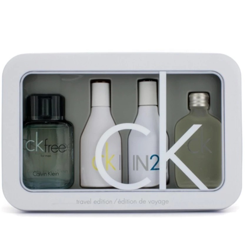 Calvin Klein CK 4 Pieces Miniature Perfume Collection Set for Men & Women