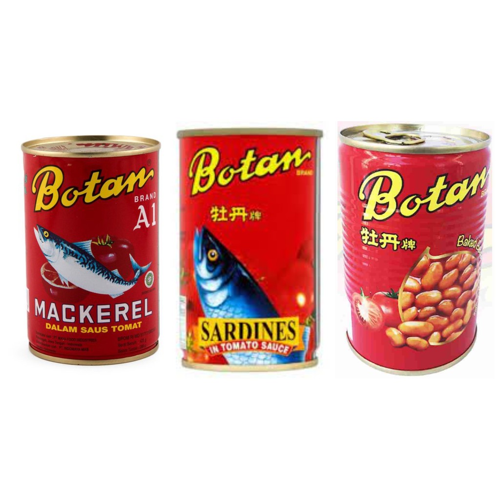 155g,230g,425g,BOTAN (MACKEREL,SARDINES,BAKED BEAN) Shopee Malaysia