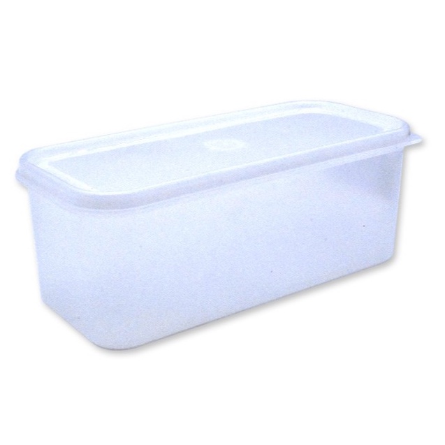WHITE /CLEAR Plastic Freezer Food Storage Container 1020 0115