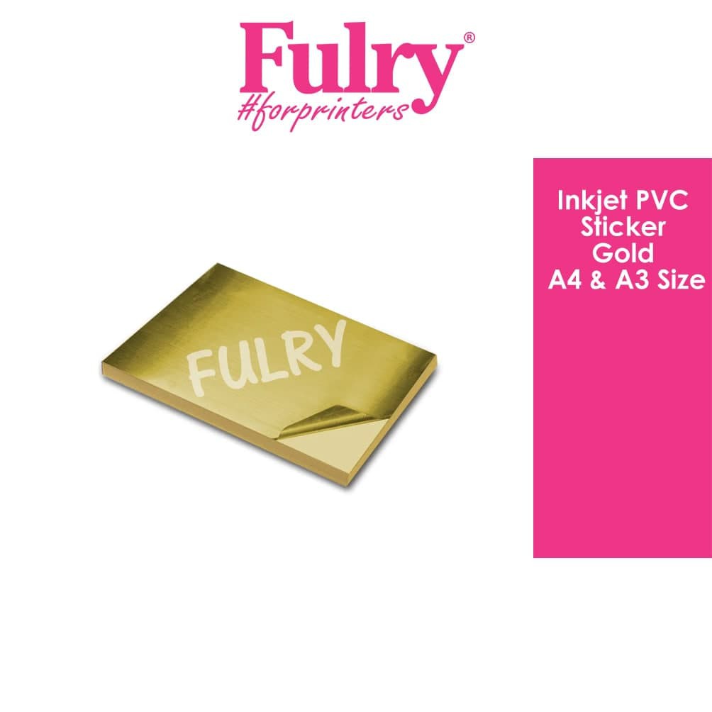 Inkjet PVC Sticker (Gold) - A4 Size | Shopee Malaysia