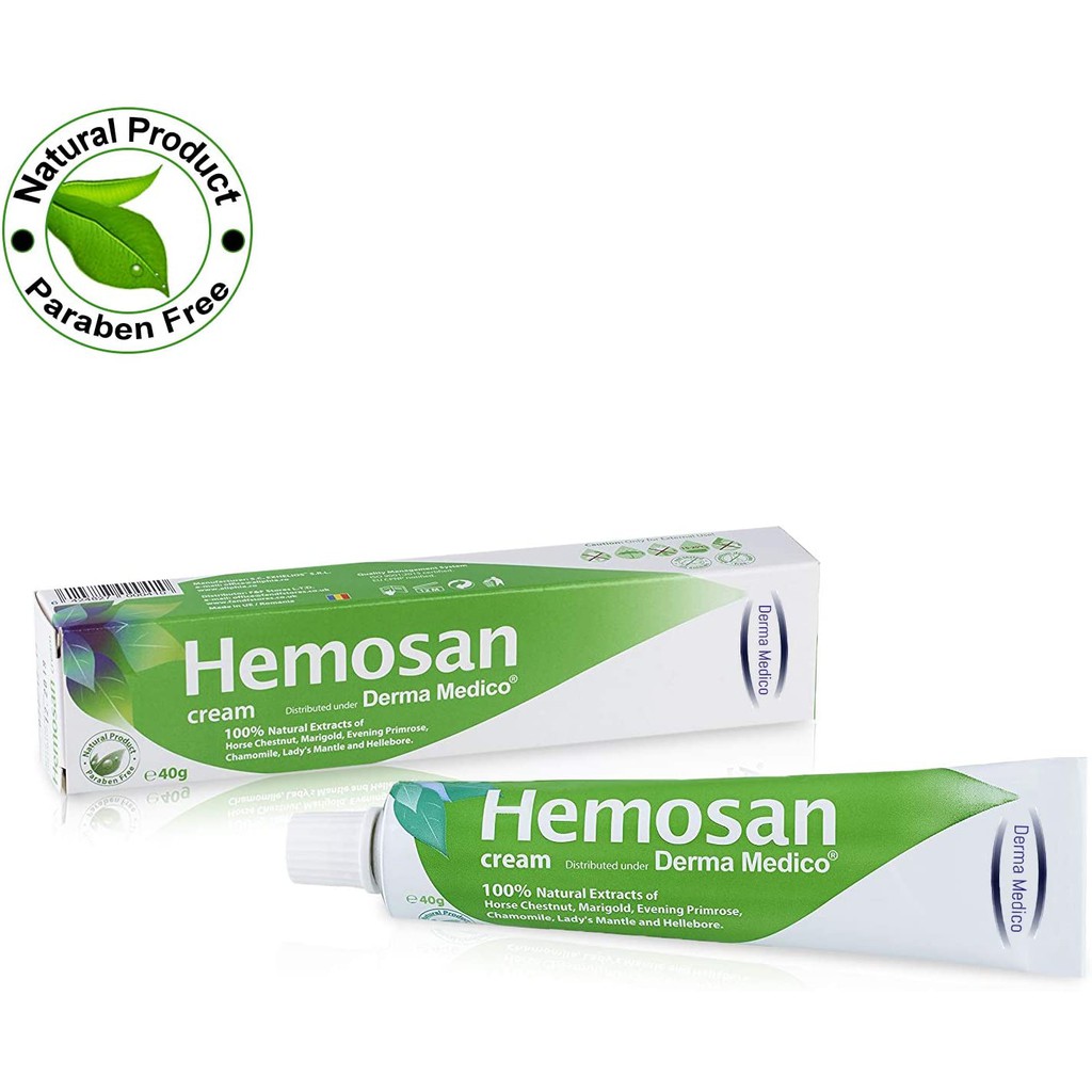 HEMOSAN Fast Relief Cream Itching, Hemorrhoids , ,Pruritus Ani 100 Natural Ingredients Piles