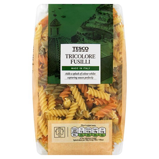 Tesco Tricolore Fusilli Pasta 500g Shopee Malaysia
