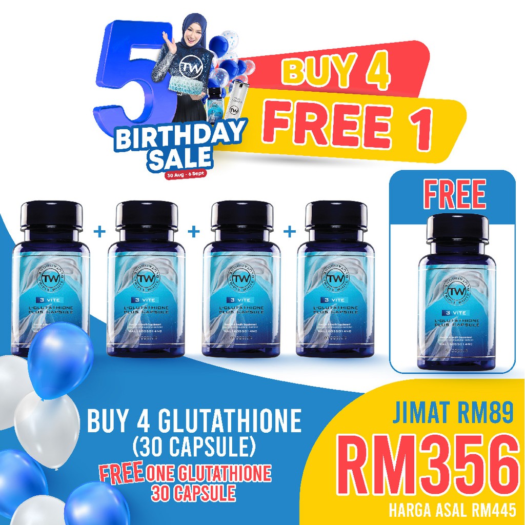 harga triple white l glutathione Triple White 3Vite L-Glutathione Plus