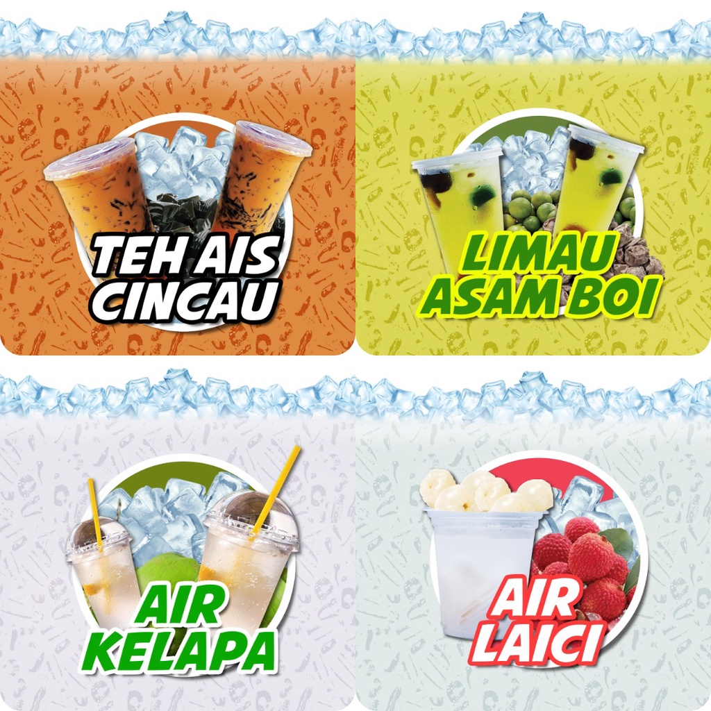 Sticker Air Balang Penuh Full Keliling Balang Pelbagai Jenis Minuman Shopee Malaysia 5702