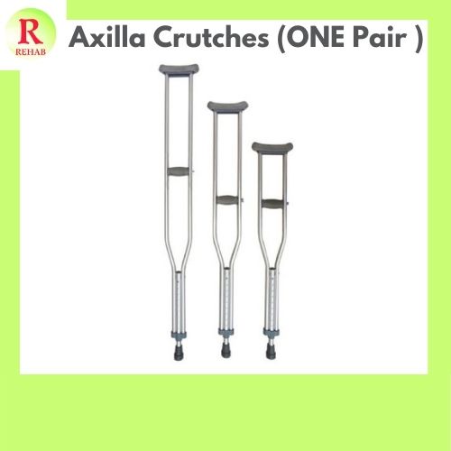 Axilla Crutches (ONE Pair ) Adjustable Aluminium Crutches (Size S / M