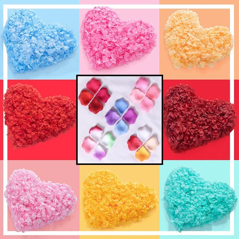 500pcs Silk Rose Petals for Wedding Decoration Romantic Artificial Rose