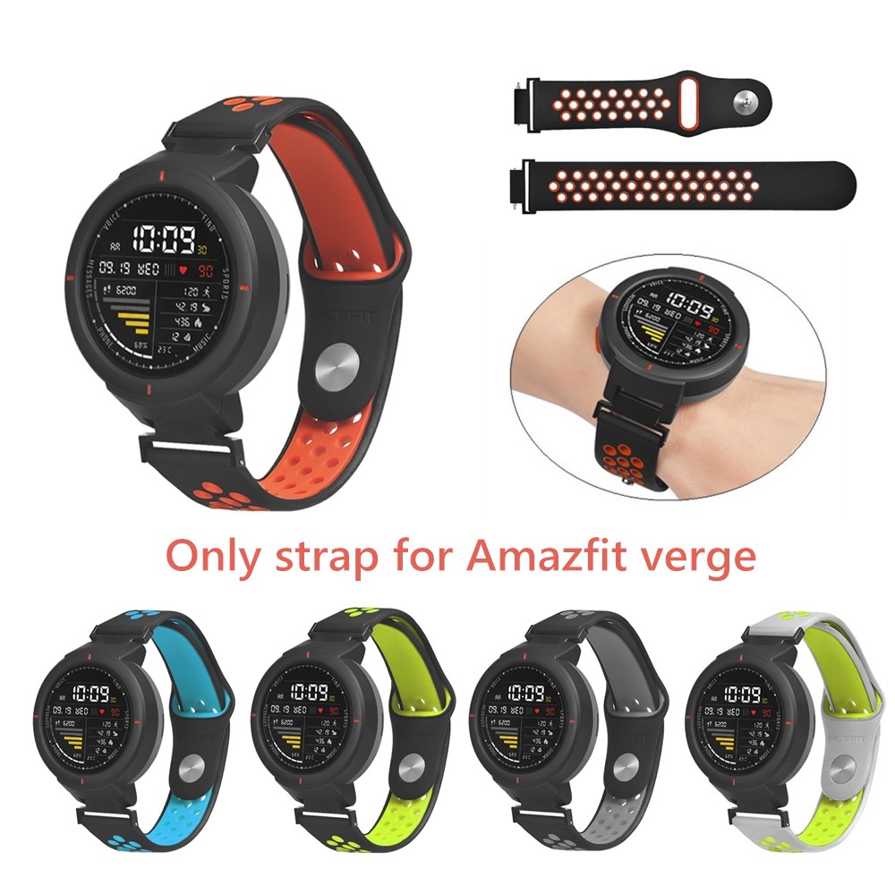 strap silicone for Huami Amazfit Verge Smart Watch band Double