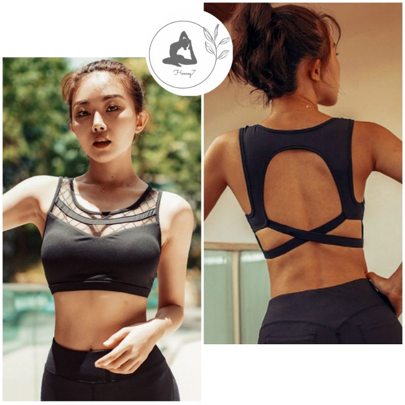 Custom Women Fitness Dance Yoga Bra Nylon High Elasticity