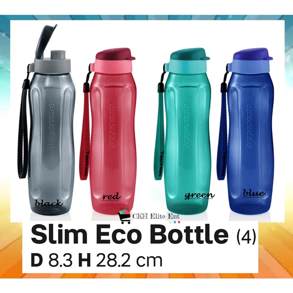 Tupperware Slim Eco Bottle 1L With Strap (1 pieces) | Shopee Malaysia