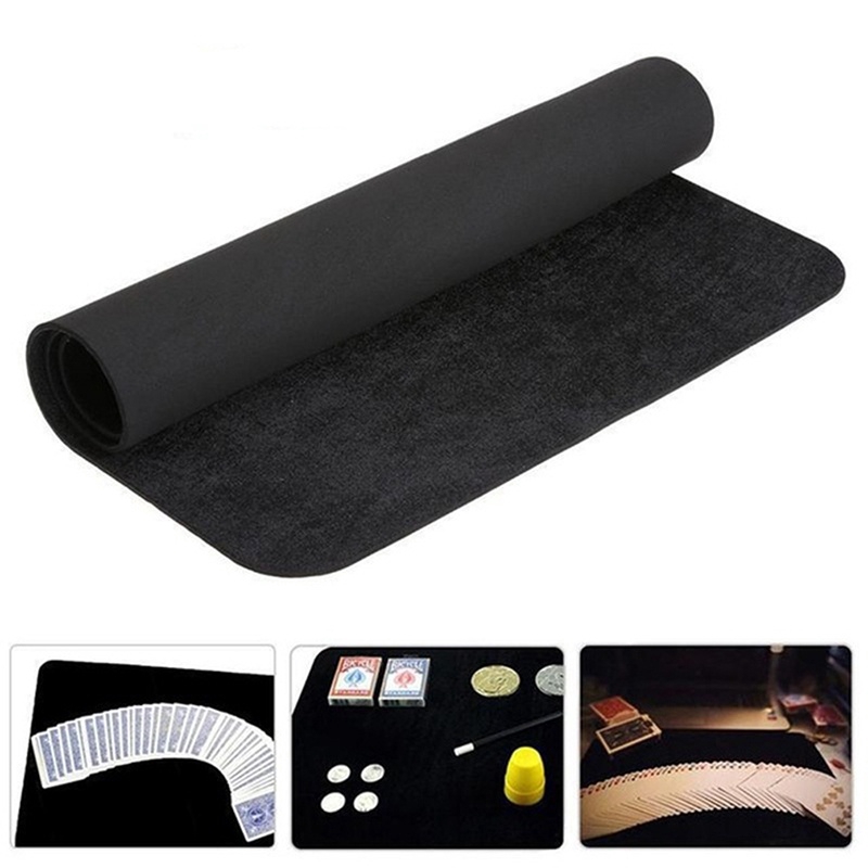 Black Professional Magician Playing Card Mat Rectangle Close Up ...