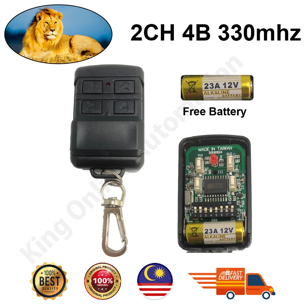AutoGate Remote Control 330MHZ / 433MHZ Effective Range Distance 100