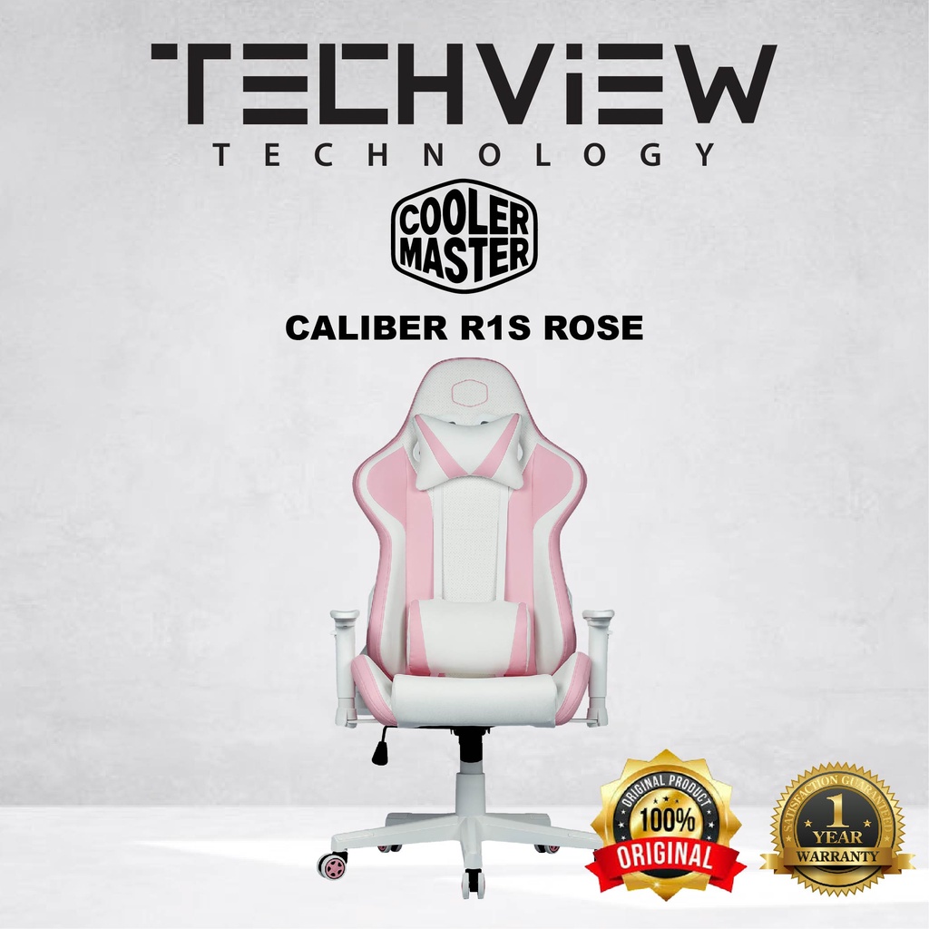 COOLER MASTER CALIBER R1S ROSE PINK + WHITE GAMING CHAIR Shopee Malaysia