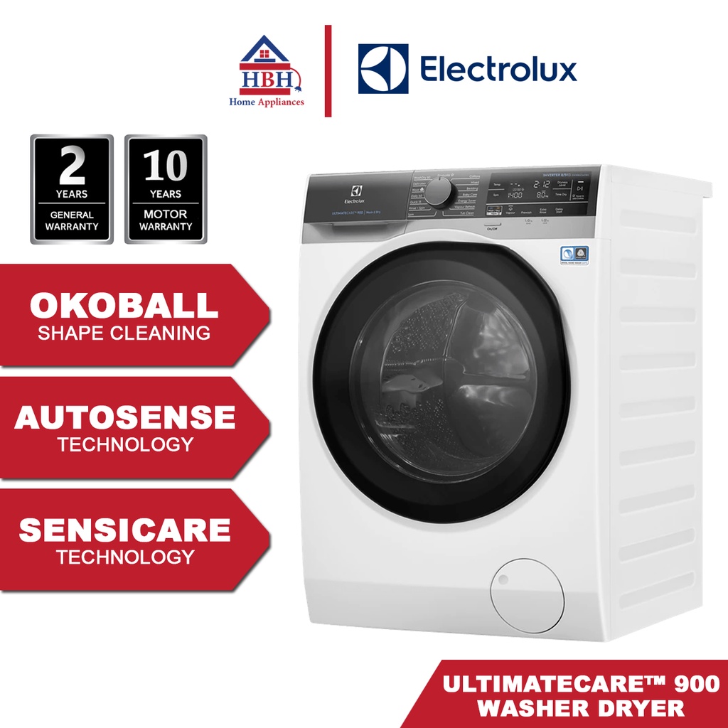 Electrolux EWW8023AEWA 8kg/5kg UltimateCare 900 EcoInverter Washer ...