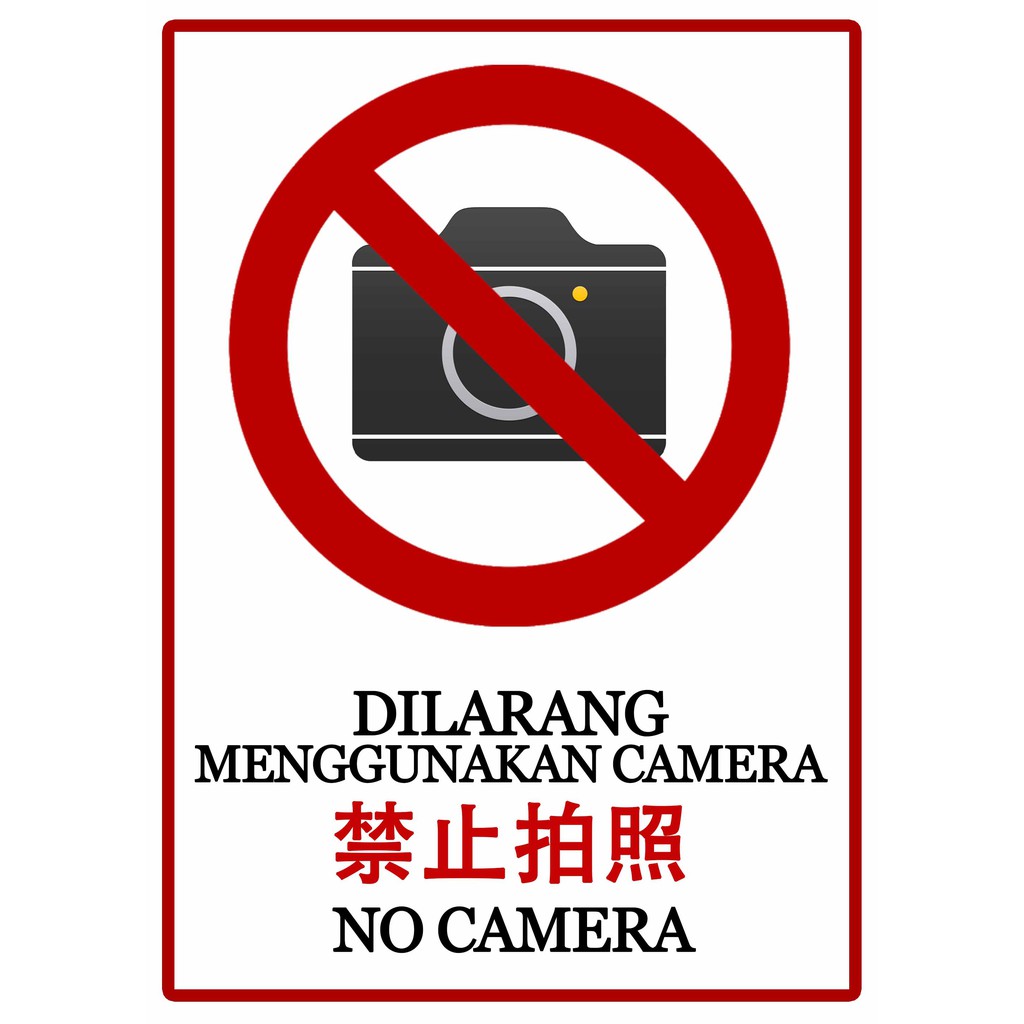 [OFFER] Big Size Sign Sticker (24.5x17.5cm) No Smoking No Parking No ...