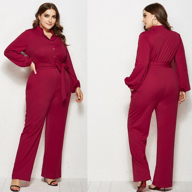 {THABI} 1333 JP JUMBO BASIC/Women's JUMBO Clothes/Women's JUMPSUIT