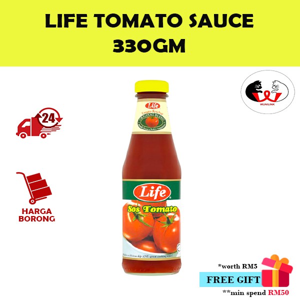 LIFE Sos Tomato Ketchup(330GM)/Sos Tomato Cap LIFE (330GM)/LIFE Brand ...