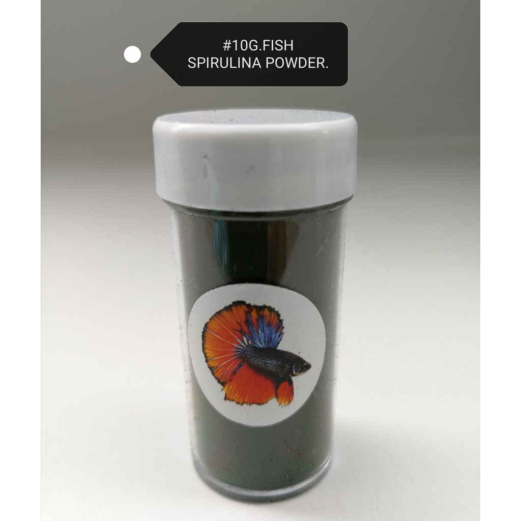 Betta Spirulina Powder Feed 10gram Fish Feed Food Aquarium Shopee