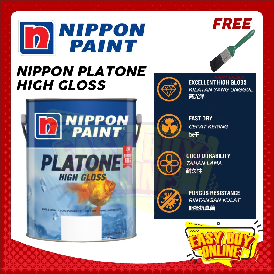 [READY STOCK]1 LITER + FREE BRUSH NIPPON PLATONE HIGH GLOSS WOOD ...