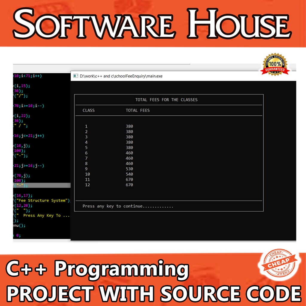 School Fee Enquiry System In C++ Programming Project with Source Code ...