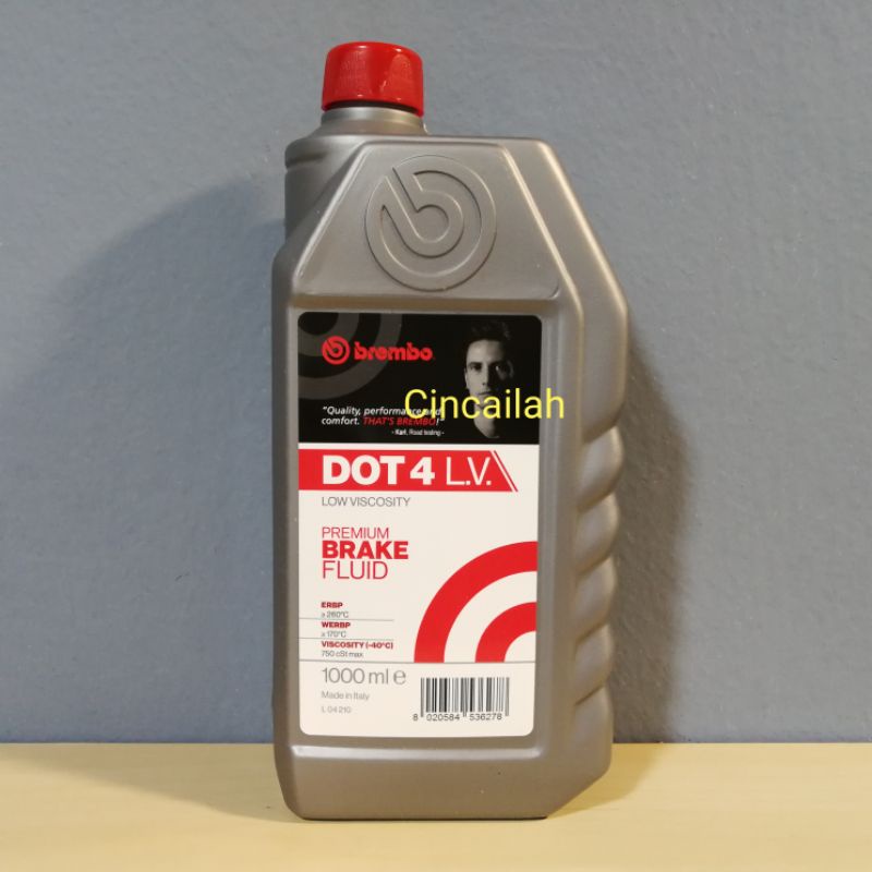 BREMBO DOT 4 LV Low Viscocity Brake Fluid 1L Made in Italy | Shopee ...