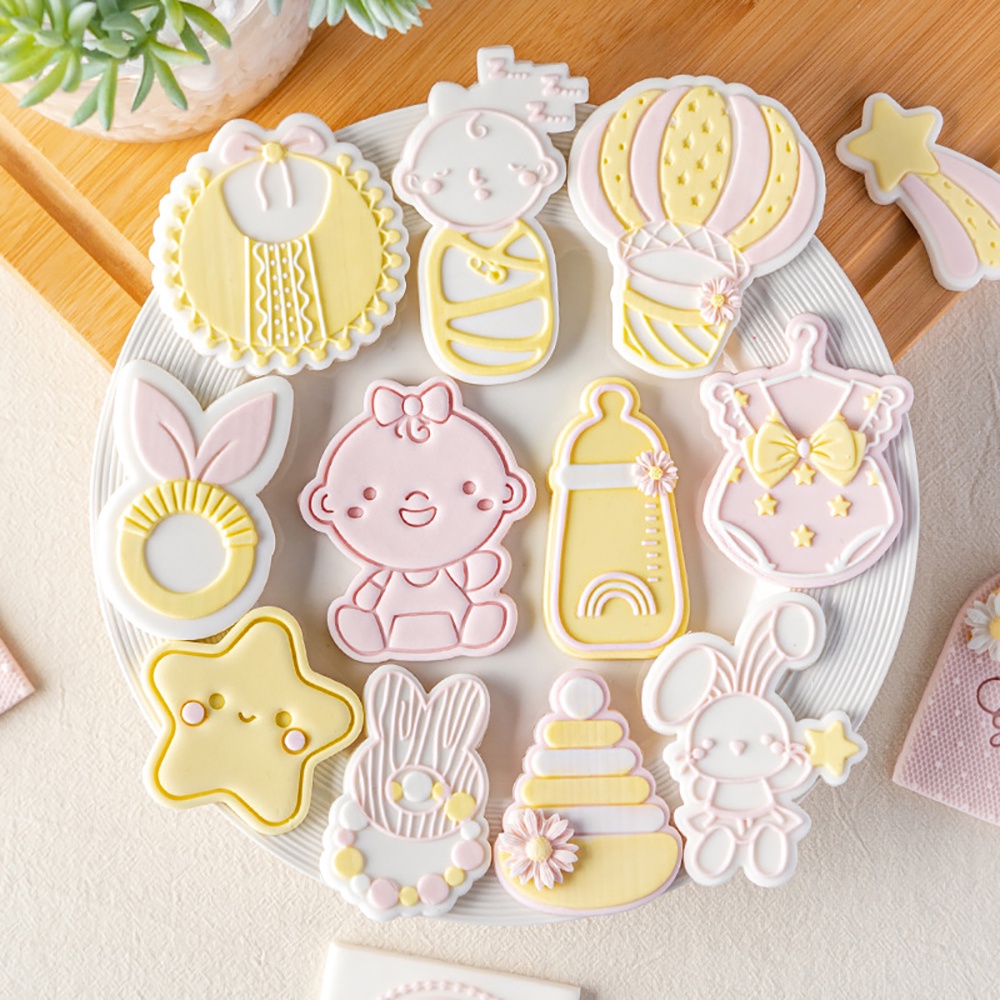 Baby Shower Cookie Biscuit Cutters Fondant Embosser Stamp Cup Cake