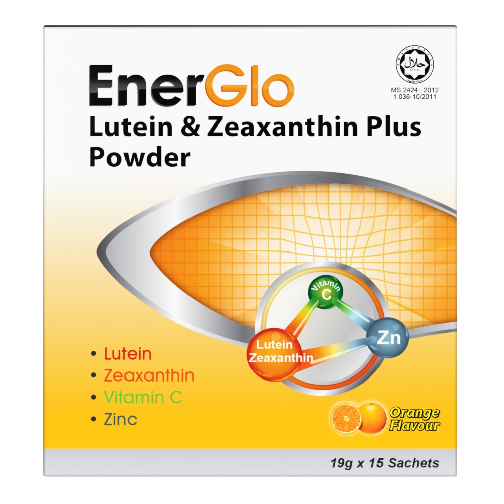 EnerGlo Powder Sachet Lutein, Vitamin C, Zinc + Zeaxanthin For