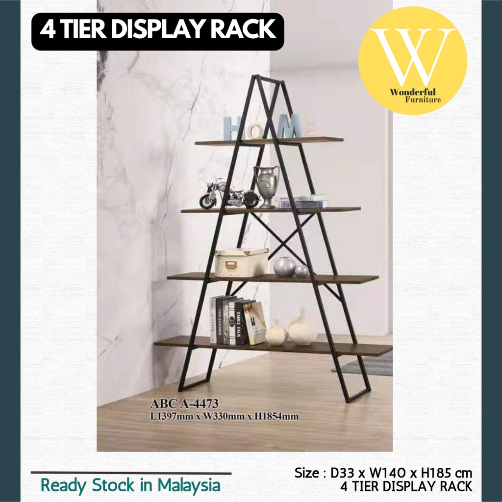 (Solid Rubber Wood) WONDERFUL AVENGER 3 TIER 4 Layer DISPLAY RACK ...