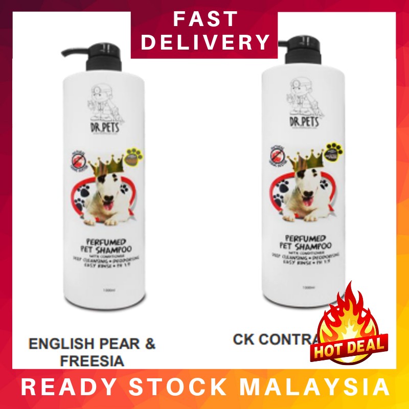 Dr Pets Perfumed Pet Shampoo 1000ml Dog Shampoo English Pear & Freesia