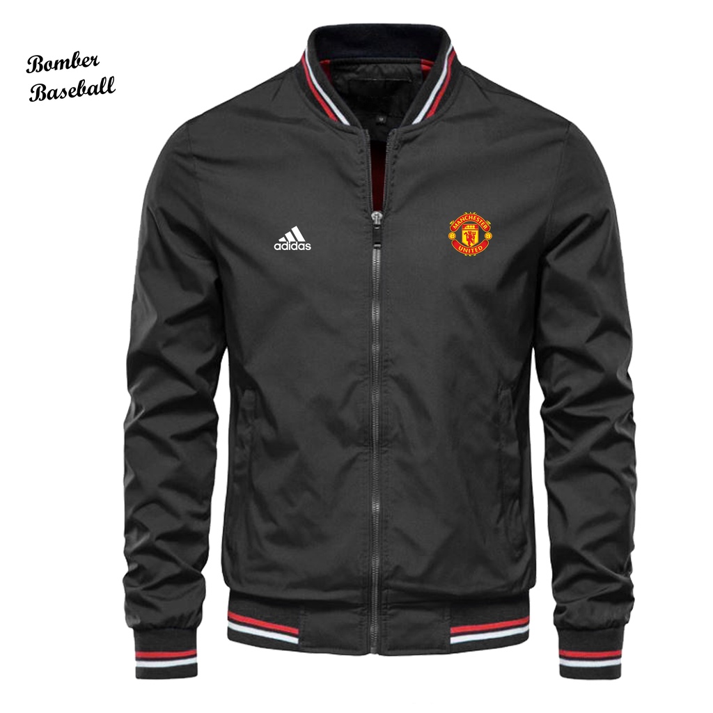Manchester United Original Logo Bomber Baseball Jacket/Zippper Baseball Jacket/Latest Taslan