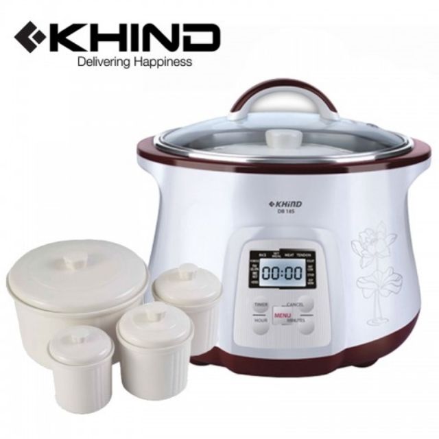 Khind DB18S Anshin Double Boiler 1.8L (4 Ceremic Pots) Shopee Malaysia