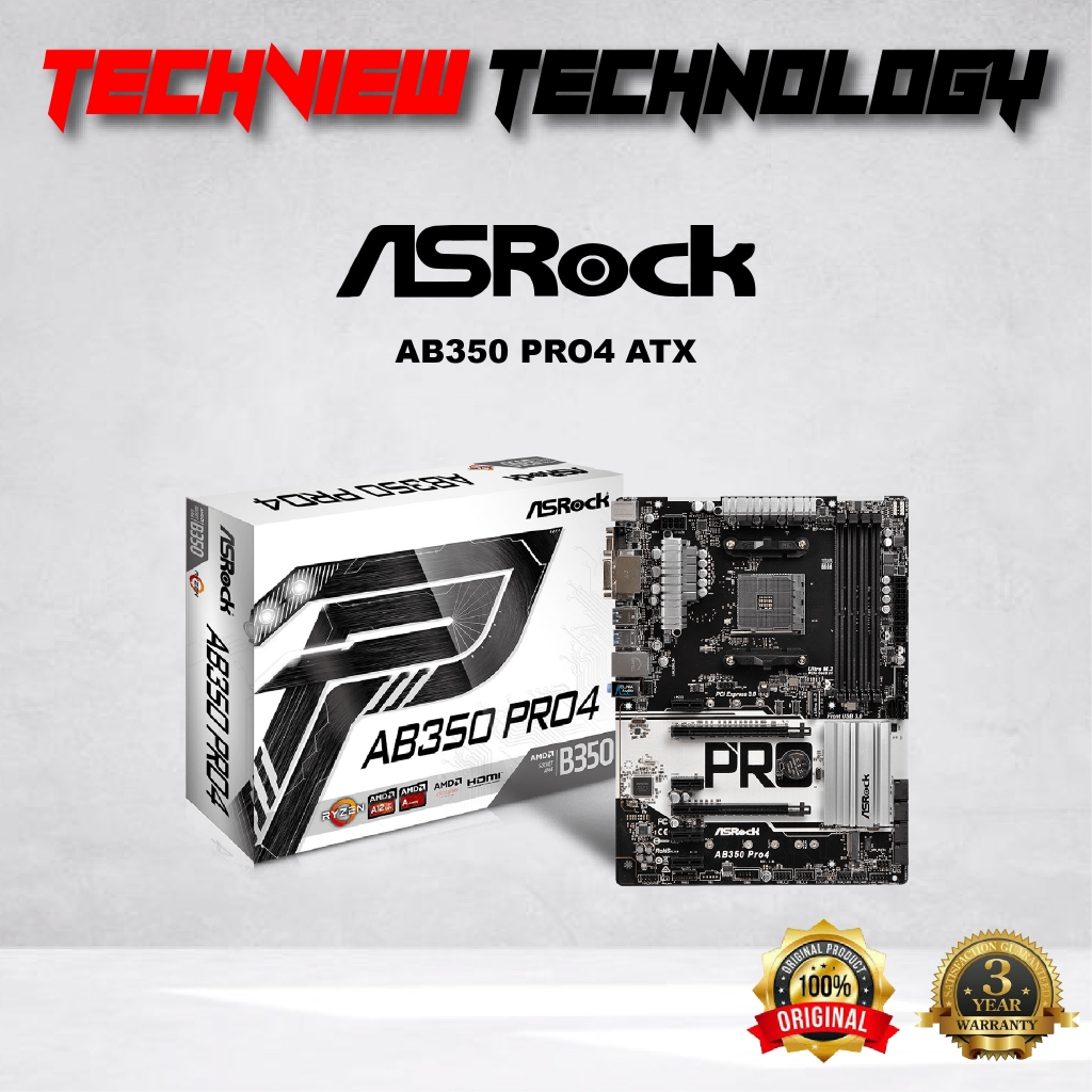 Asrock ab350 clearance pro4 atx