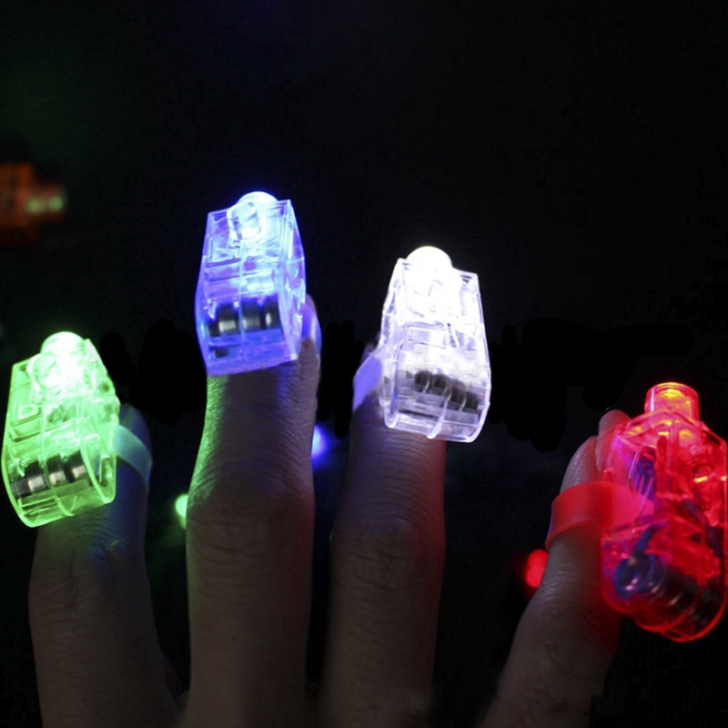 10PCS Led Finger Ring Laser Beam Torch Decor Dance Party Nightclub Toys ...