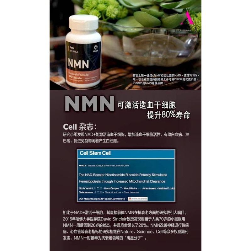 IHealth NMN Gene BALANCE Replenish Formula NAD+ Booster contains 3375mg NMN Shopee Malaysia