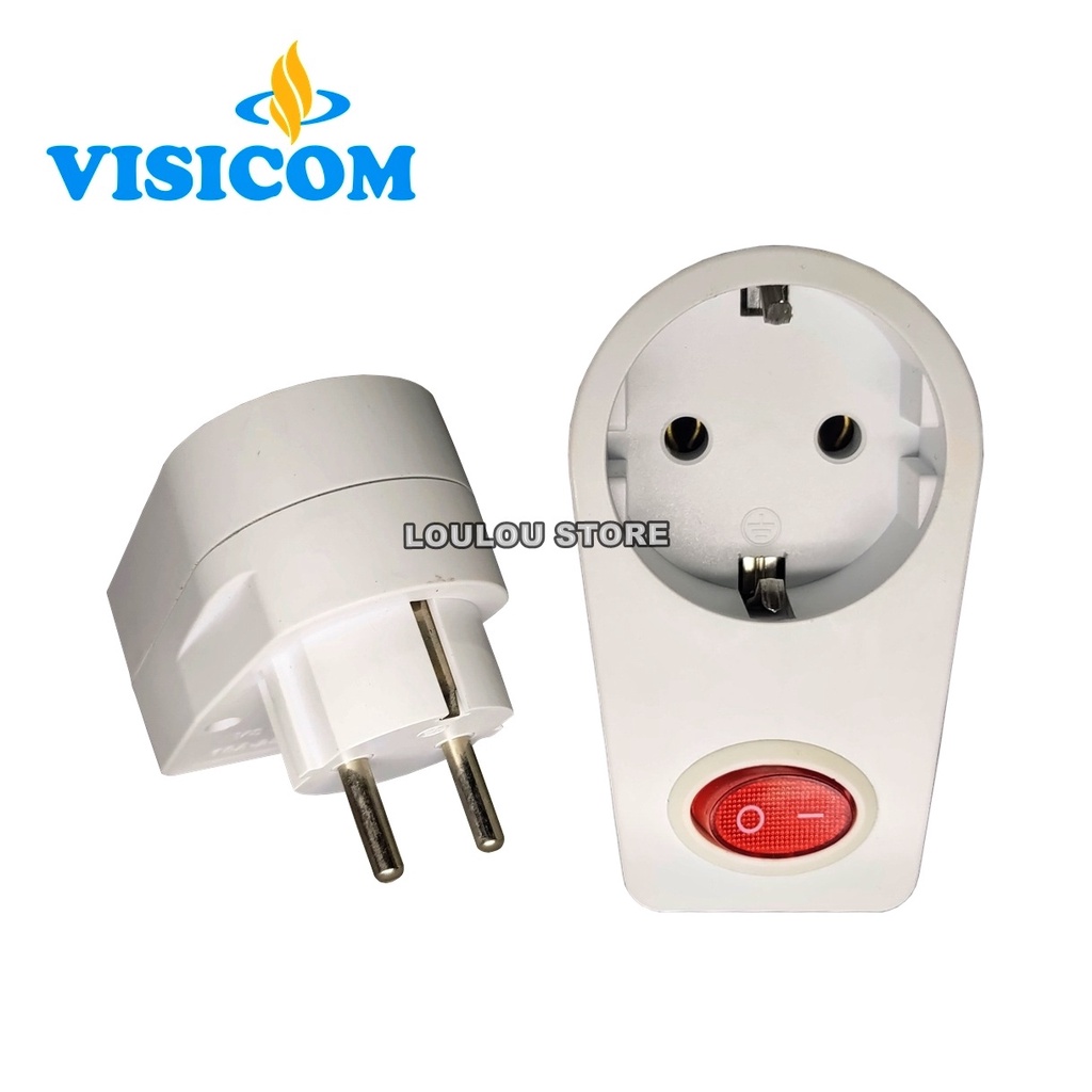 1-hole Ground On Off Switch Socket Plug With VS-424P VS424P Switch ...