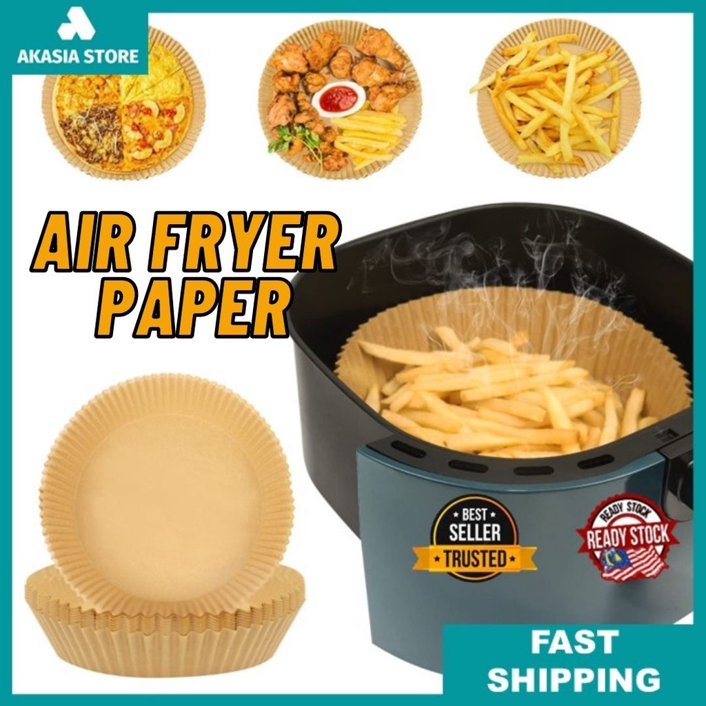 20cm Air fryer Paper Disposable Baking Kertas Air Fryer Paper Liner Non ...