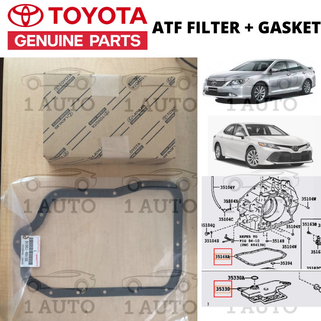 (ORIGINAL TOYOTA PARTS) ATF FILTER + GASKET TOYOTA CAMRY ASV50 2.5 ...