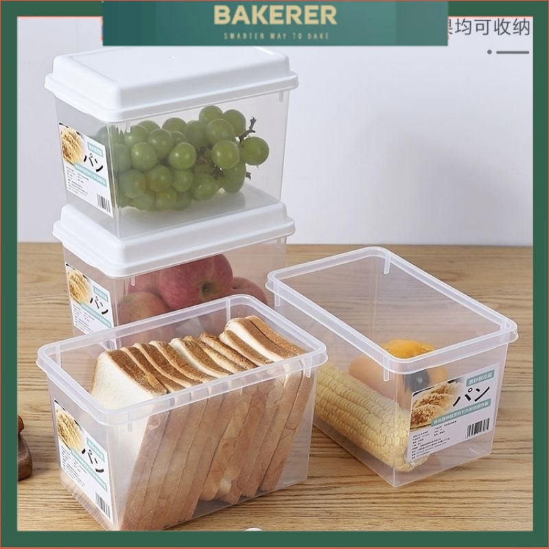 Toast Bread food storage box With lid cover toast box Plastic container ...