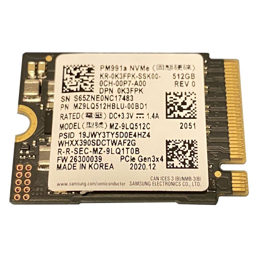 SAMSUNG PM991a M.2 2230 SSD 1TB NVMe PCIe for Microsoft Surface