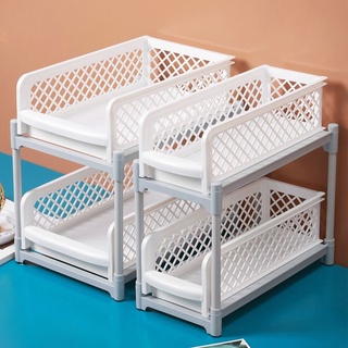 2 Tier Sliding Basket Organizer for Cabinets – Loveliving