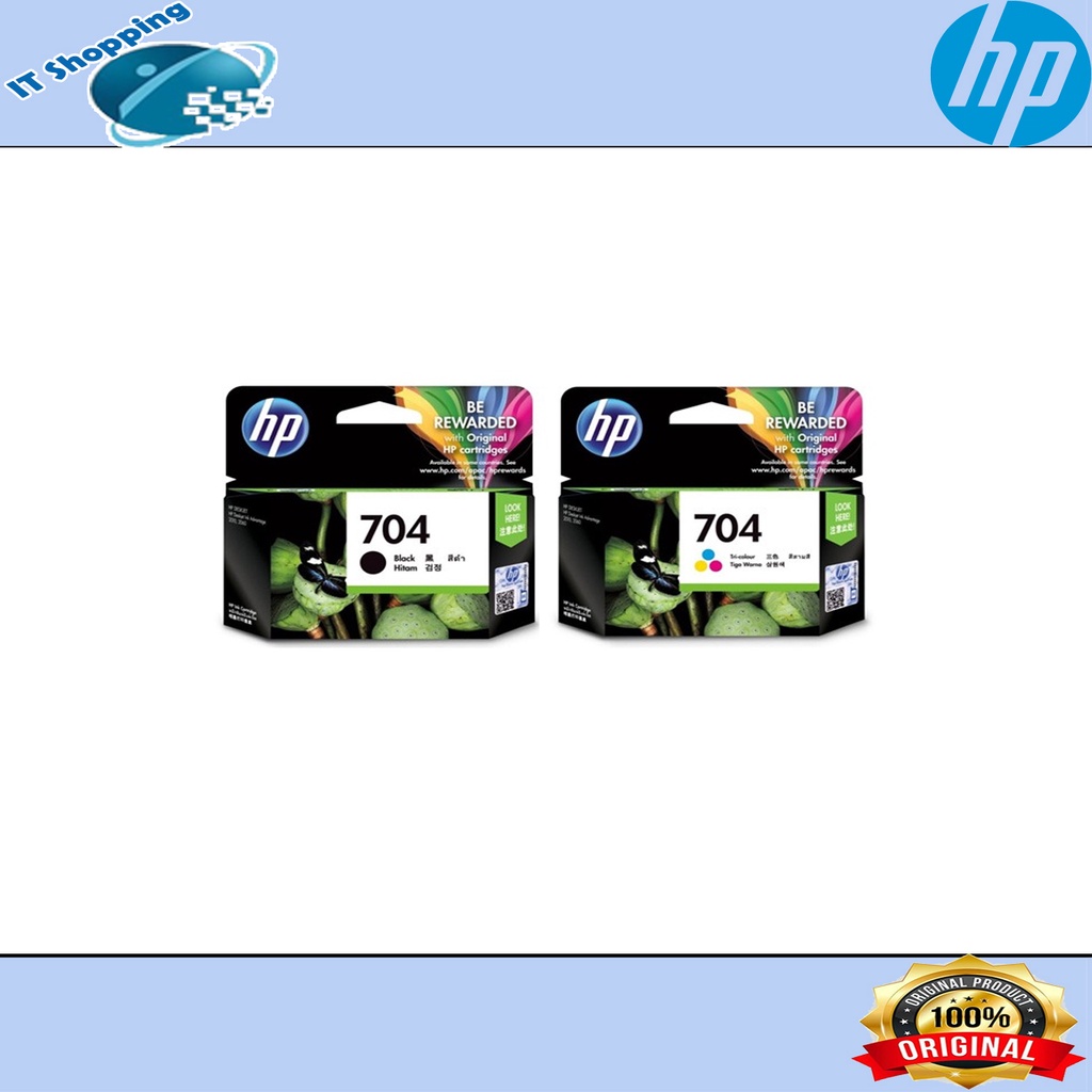 Hp Original Ink 704 Black / Color | Shopee Malaysia