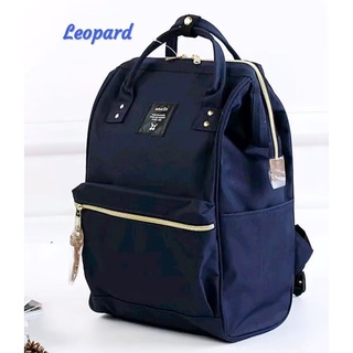 Japan PU A N E L L O Mini Leather Backpack Rucksack - Navy Blue