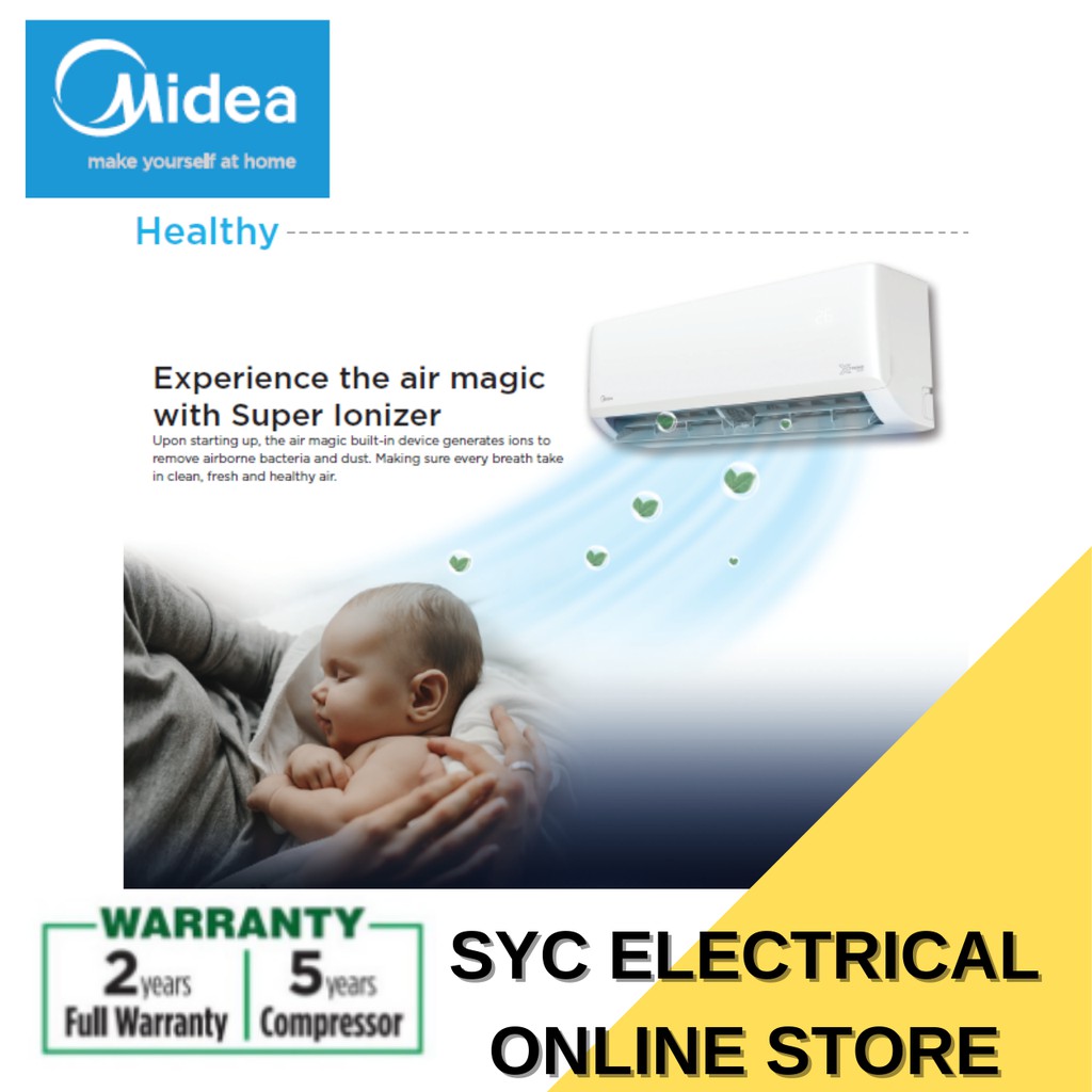 MIDEA R32 NON-INVERTER XTREME COOL SERIES R32 AIR CONDITIONER (1.0HP-2 ...