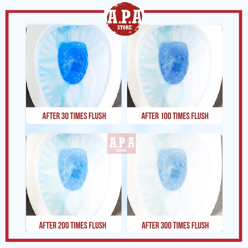 APA Aromatic Toilet Bowl Cleaner Flush Blue Tablet Bathroom ...