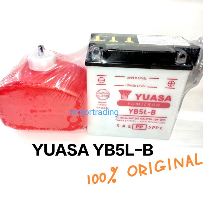 YUASA BATTERY YB3L-B / YB4L-B / YB5L-B BATERI YUASA ( 1 SET ) | Shopee ...