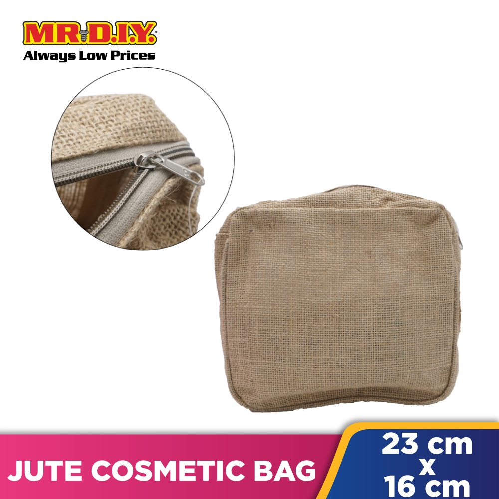 Jute cosmetic bag hot sale