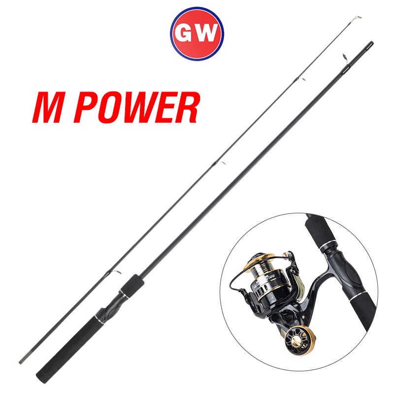 Black 1.6M/1.8M/2.1M Ultralight Fishing Rod Super Strong FRP Jigging Rod  Freshwater Spinning/Casting Pole Sea Saltwater
