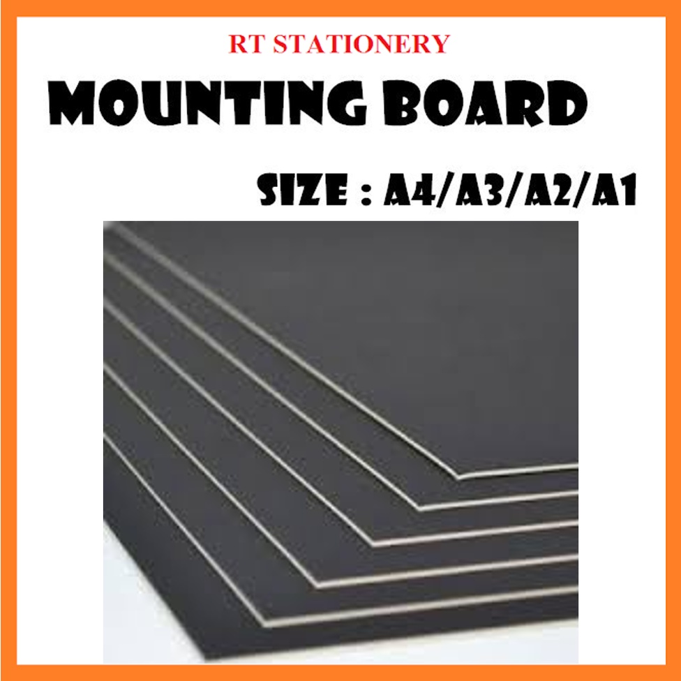 Mounting Board/ Board hitam/ Black card/ card hitam A1/ A2/ A3 / A4
