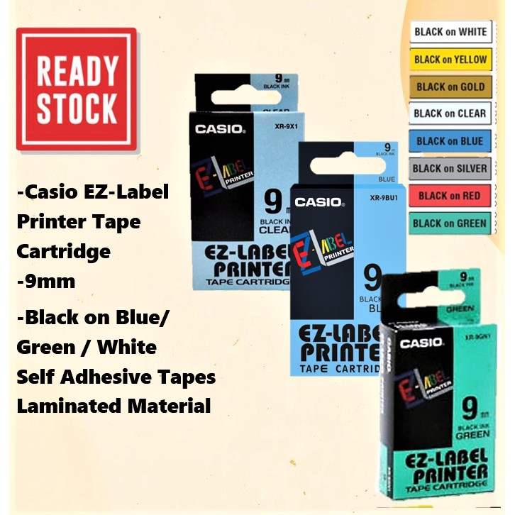 Casio EZ Label Printer Tape Cartridge 6/9/12/24mm Shopee Malaysia